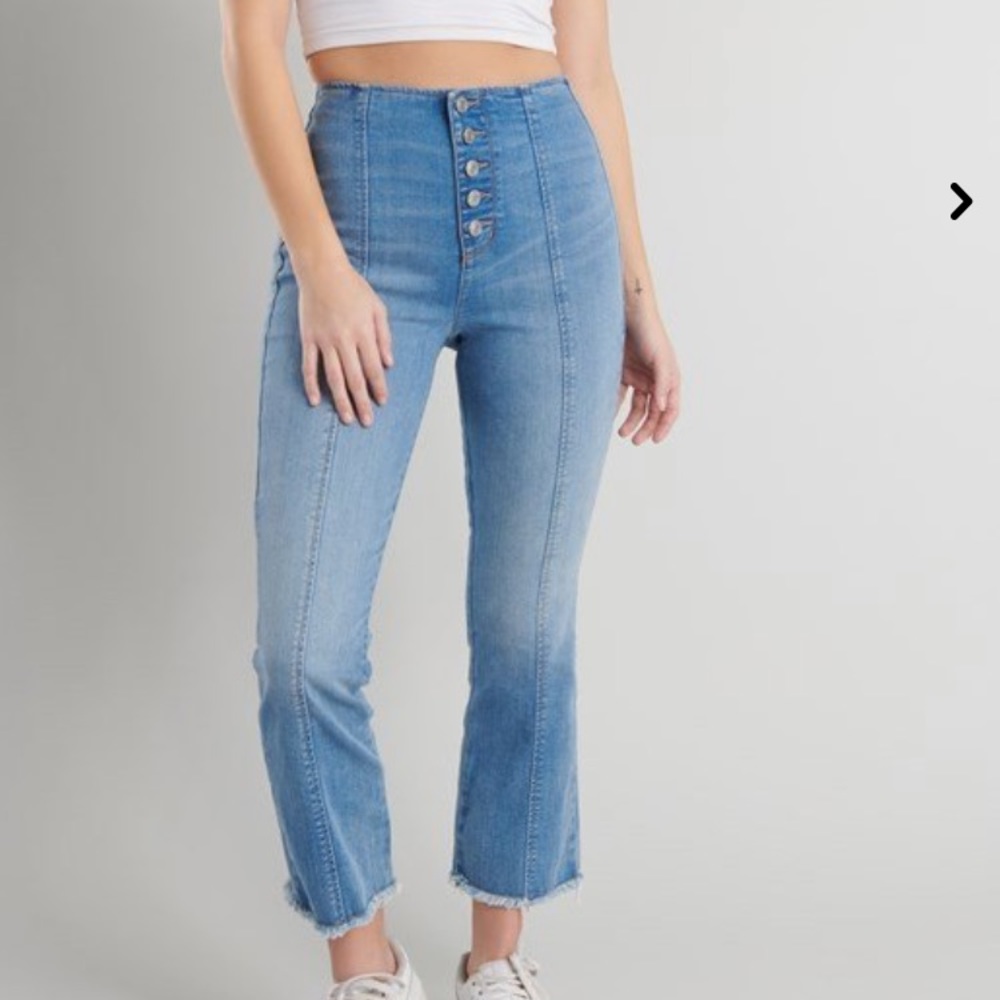 Garage crop flare jeans